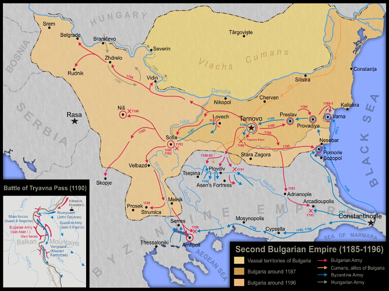 Втората българска държава в периода 1185-1196 г. под управлението на царете Петър и Асен 