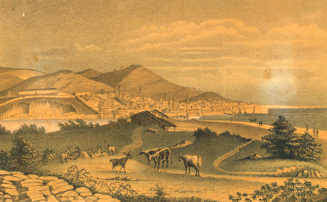 Изглед на Варна от 1852 г., гравюра